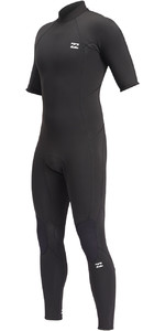2022 Billabong Uomo Absolute 2mm Back Zip Flatlock Manica Corta Muta C42m66 - Nero